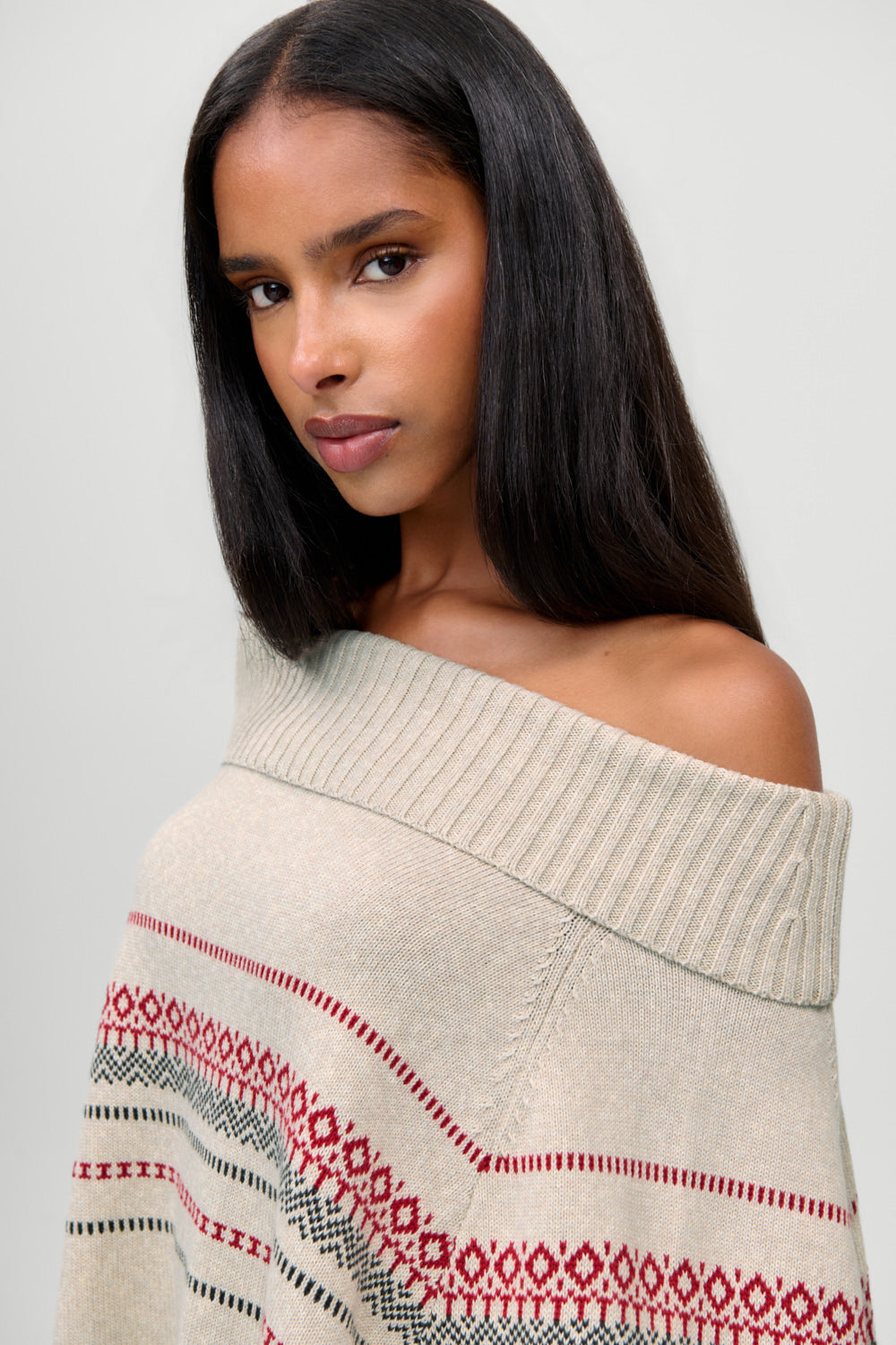 Adams Cotton Knit Poncho  Taos