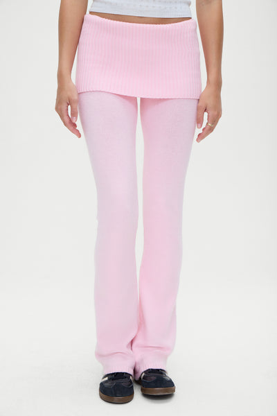 パンツ KHAKIPOINT Basic Knit Pants (pink) COTTON JERSEY STRAIGHT LEG PANT | BARELY PINK