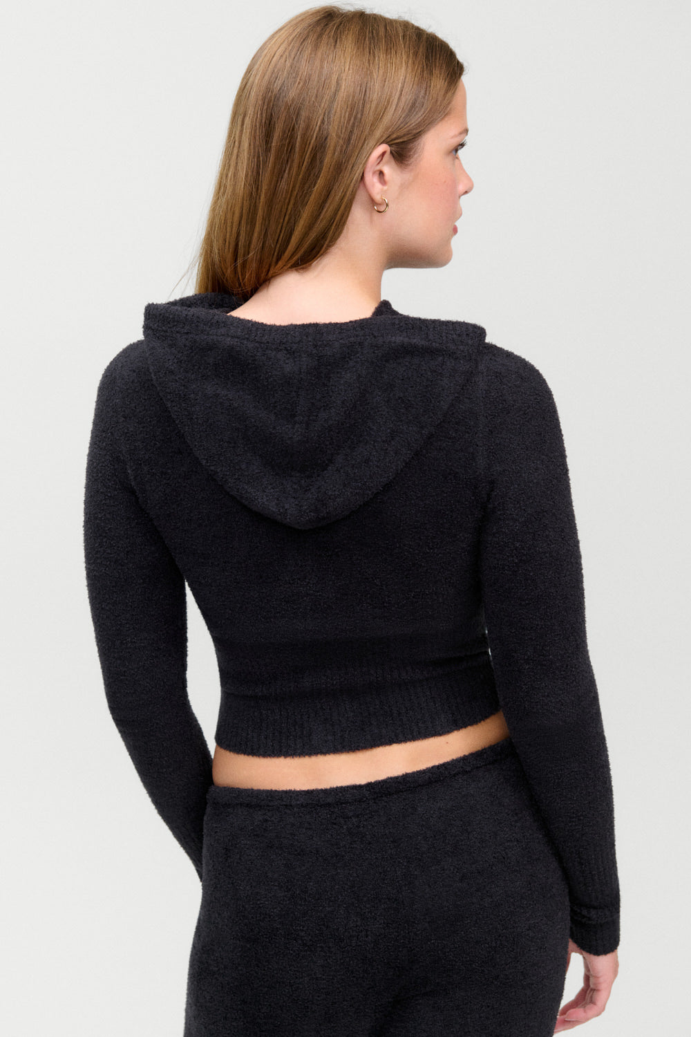 x Barefoot Dreams Aimee Zip Up Hoodie  Black