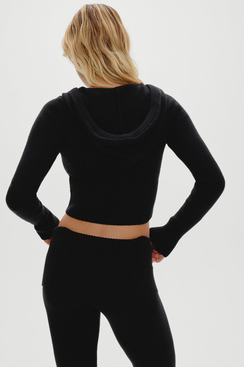 Aimee Zip Up Hoodie  Black