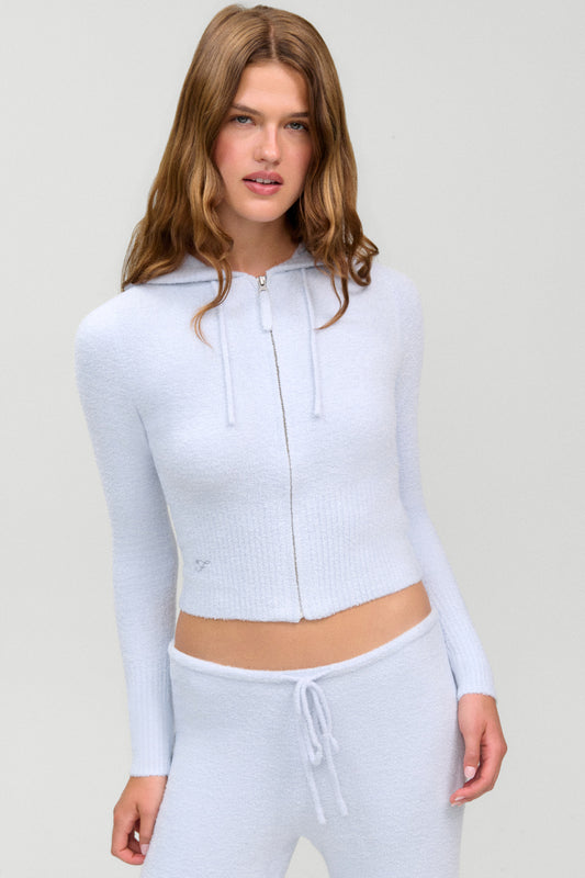 Product--x Barefoot Dreams Aimee Zip Up Hoodie - Ocean Mist