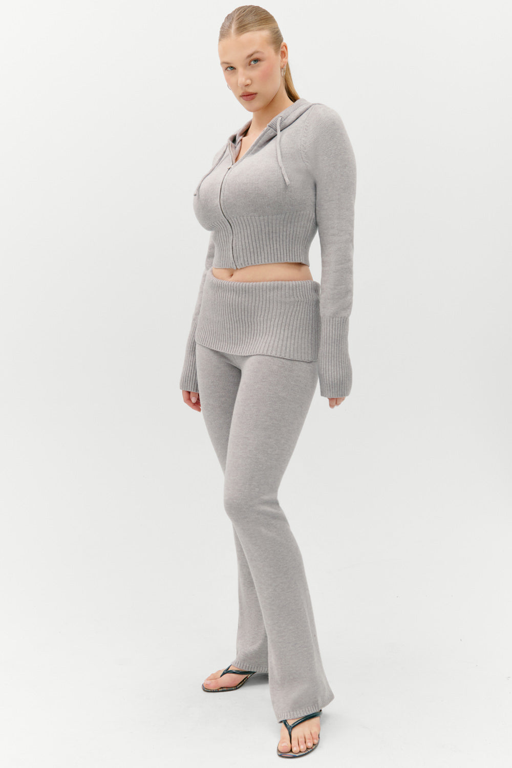 Aimee Zip Up Hoodie  Rain Cloud