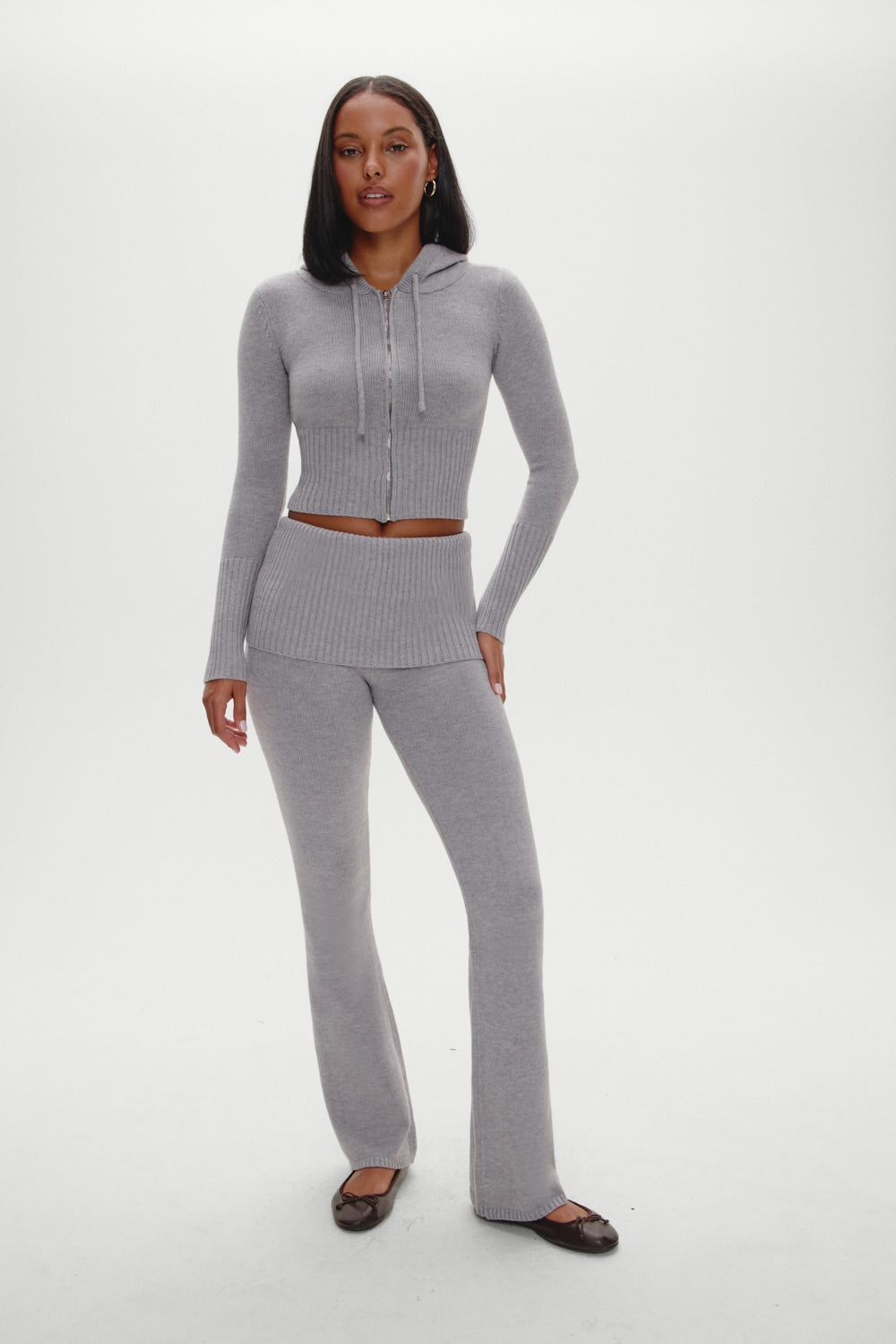 Aimee Zip Up Hoodie  Rain Cloud