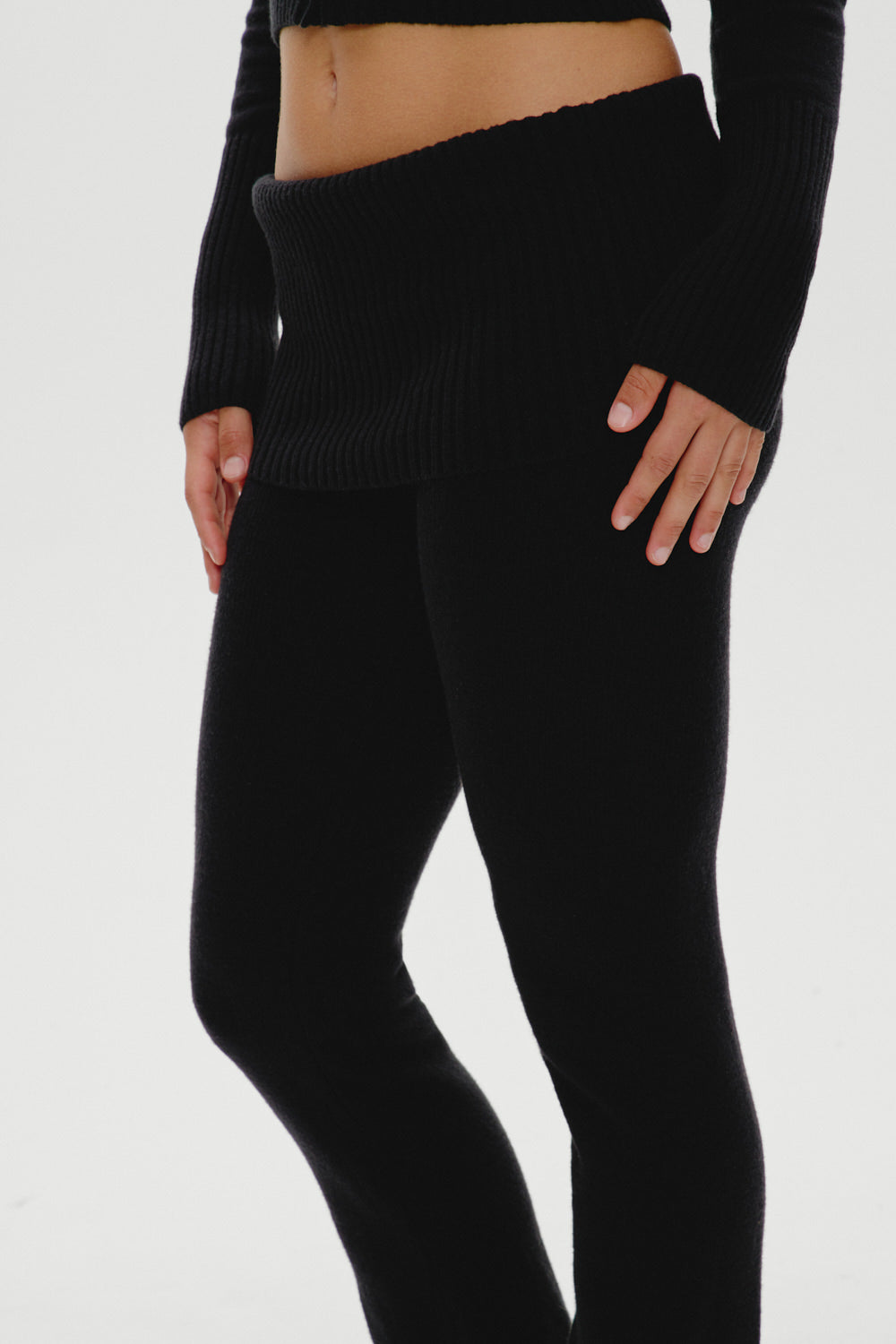 Aimee Knit Pants  Black
