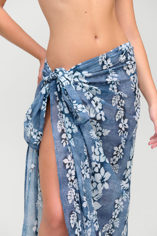 Product-Hover--Alessia Cotton Sarong - Blue Lei