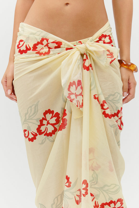 Product-Hover--Alessia Cotton Sarong - Hibiscus Beach