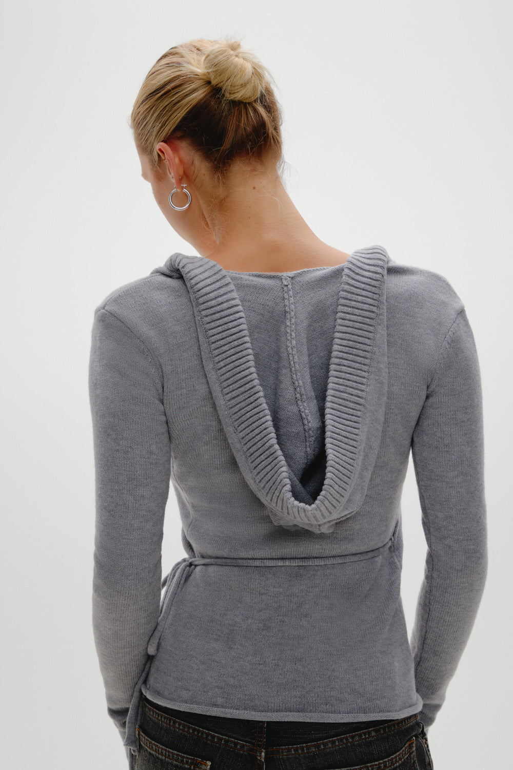 Angel Baby Wrap Knit Sweater - Cloud Cover