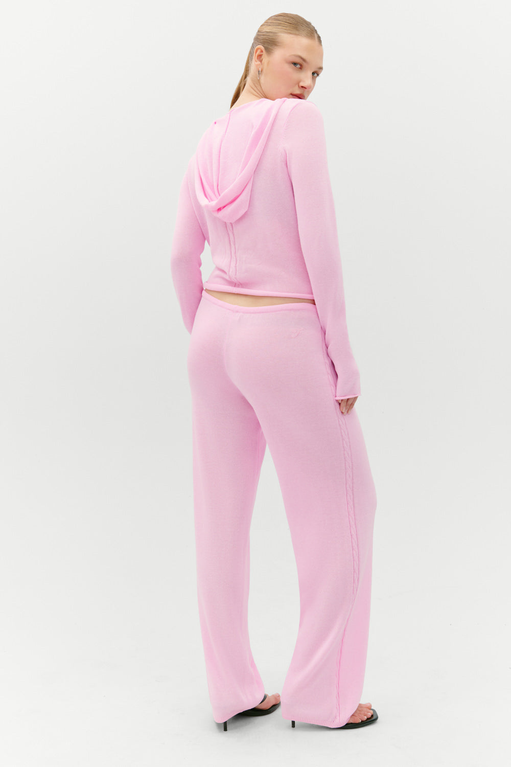 Atlas Zip Up Hoodie  Pink Cloud
