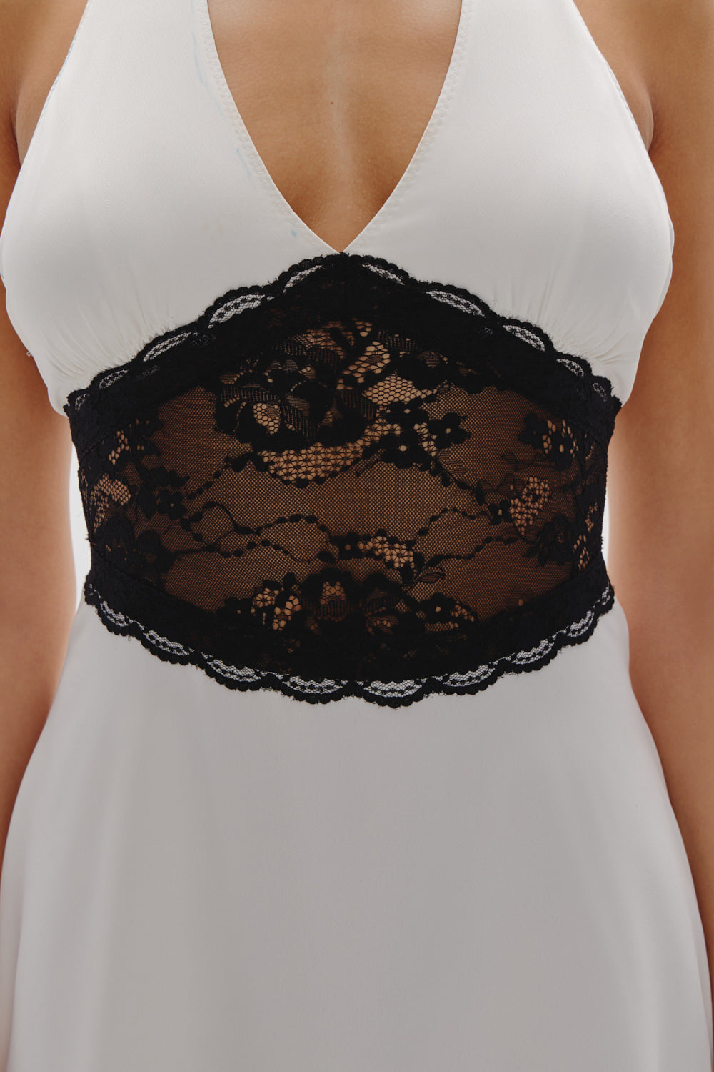 Audrey Satin Mini Dress  Soft Sand