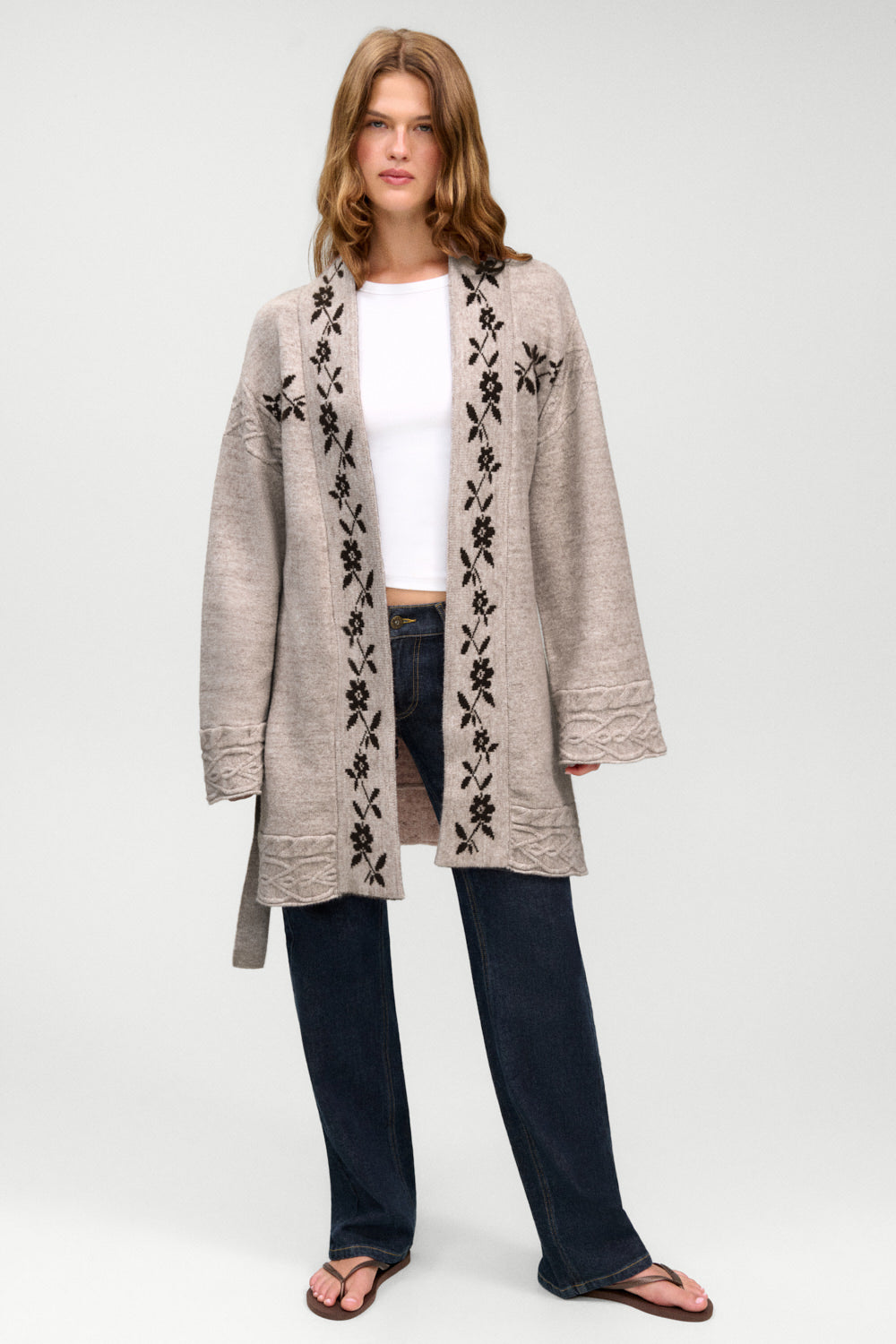 Autumn Oversized Belted Cardigan  Timber
