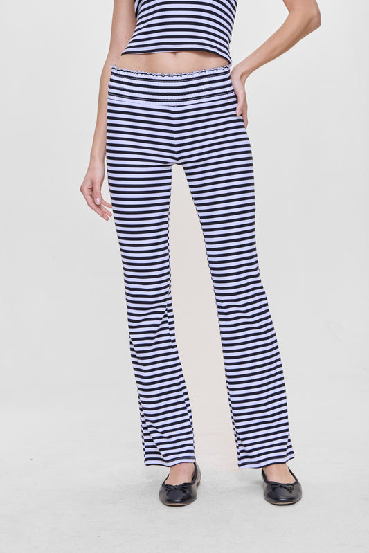 Product--Bambi Striped Flare Pants Silhouette Stripe