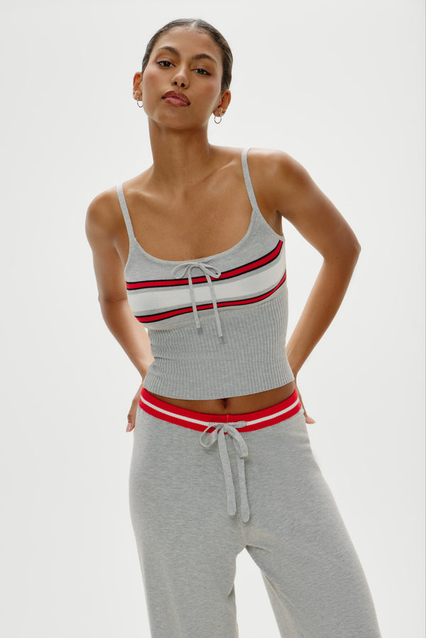 Barrymore knit tank top -  mochi stripe