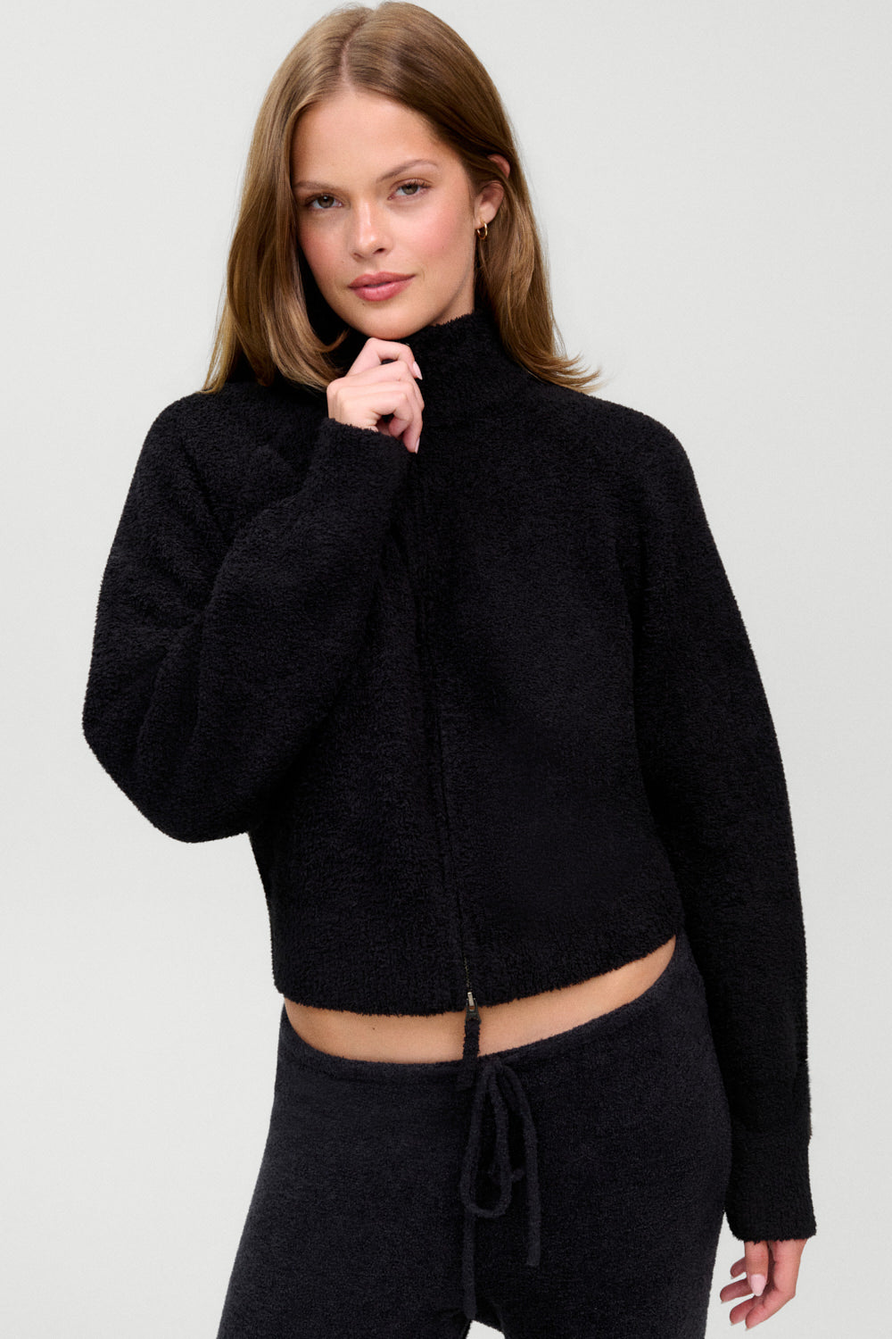x Barefoot Dreams Bea Knit Sweater  Black