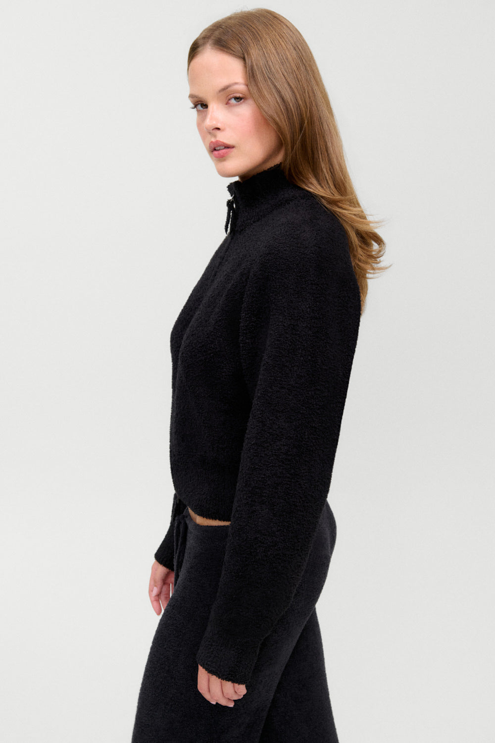 x Barefoot Dreams Bea Knit Sweater  Black