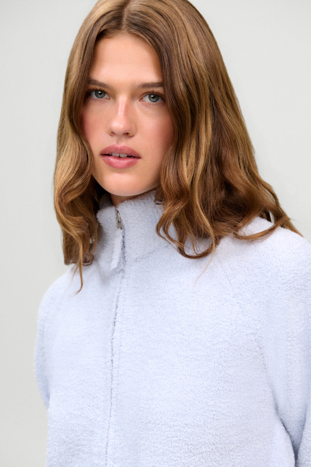 x Barefoot Dreams Bea Knit Sweater  Ocean Mist