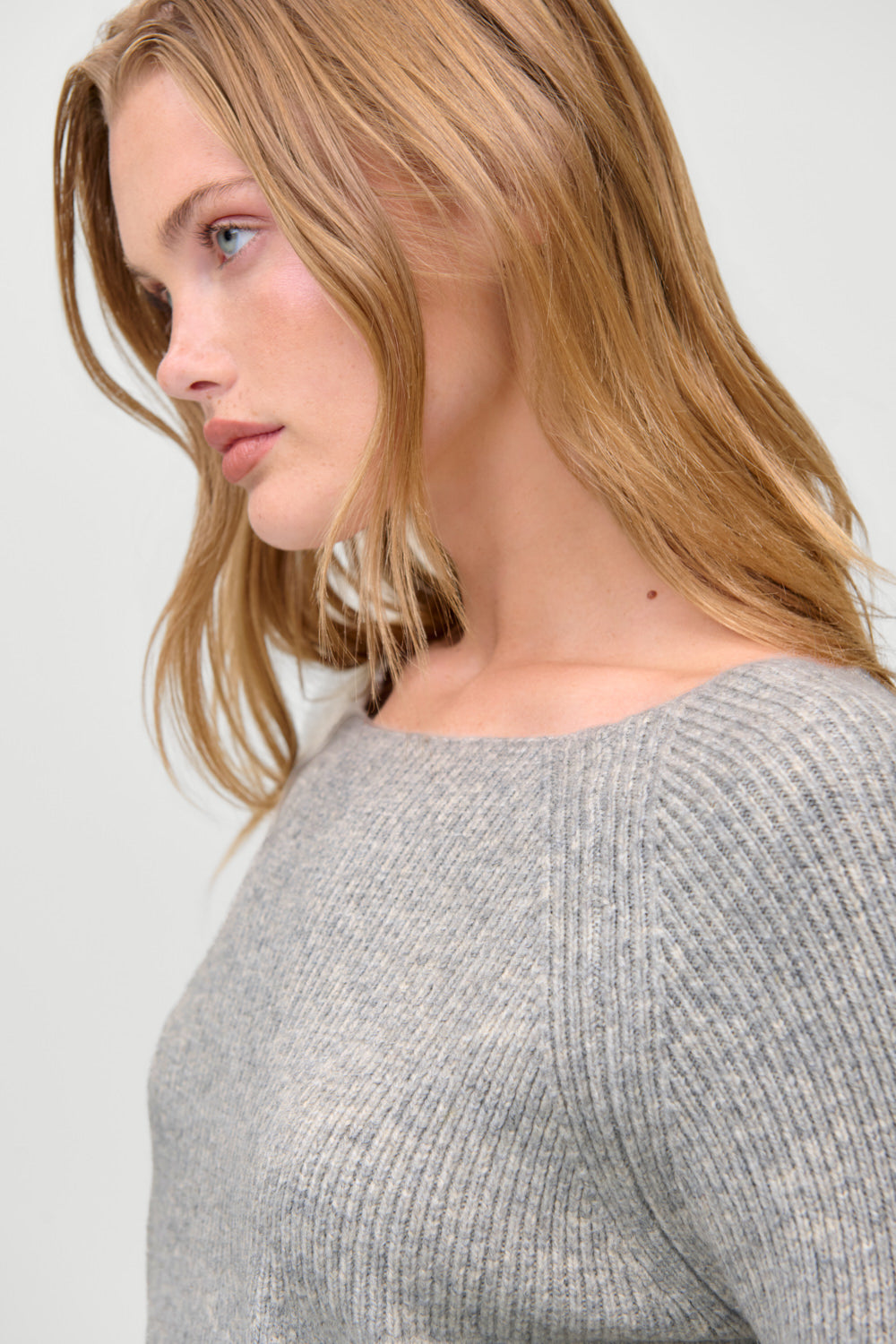 Beau Oversized Brushed Knit Sweater  Fog
