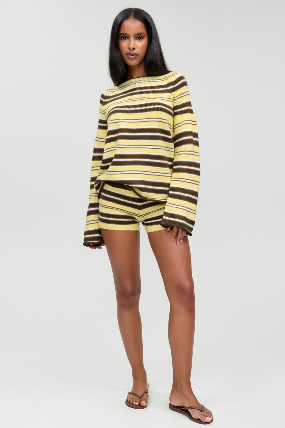 Beau Oversized Brushed Knit Sweater  Toasted Oat