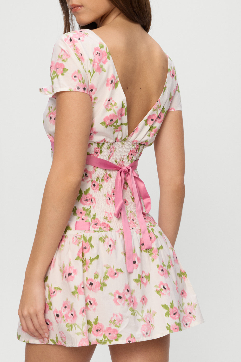 knee length dresses for ladies Belladonna Cotton Floral Mini Dress