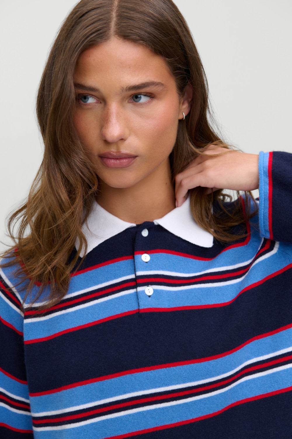 Benson Cashmere Rugby Sweater  Rugby Stripe
