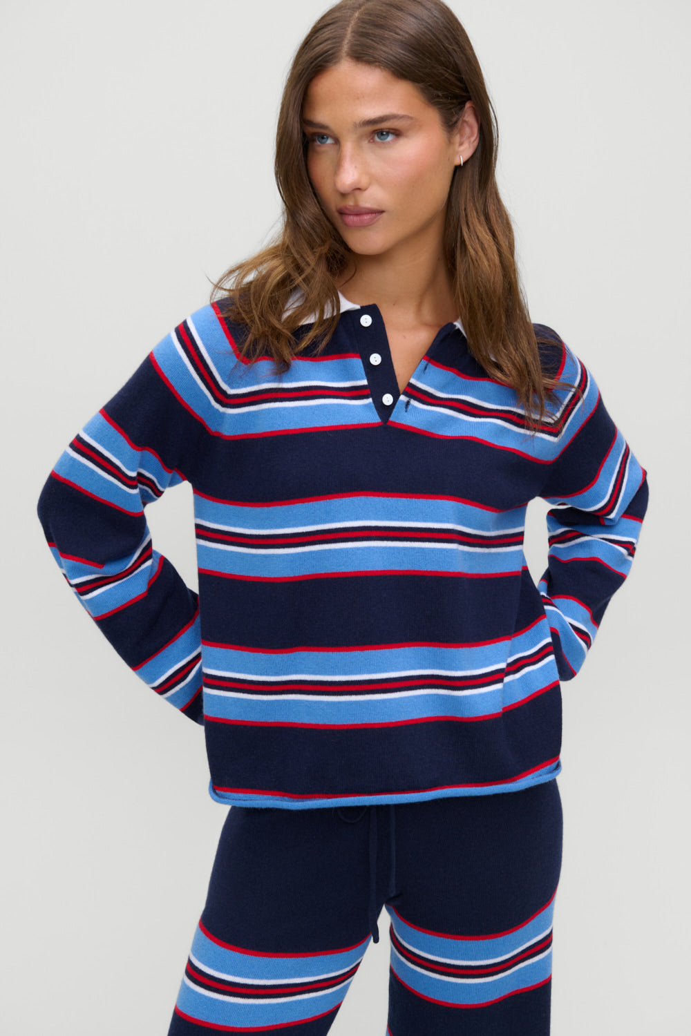 Benson Cashmere Rugby Sweater  Rugby Stripe
