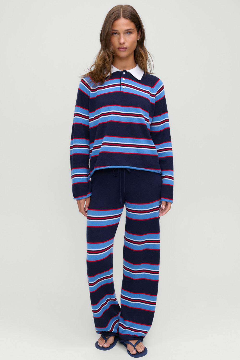 Benson Cashmere Rugby Sweater  Rugby Stripe