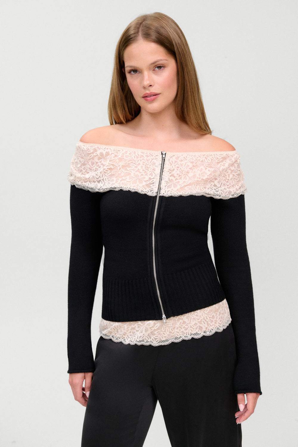 Birdie Lace Knit Cardigan   Evening Lace