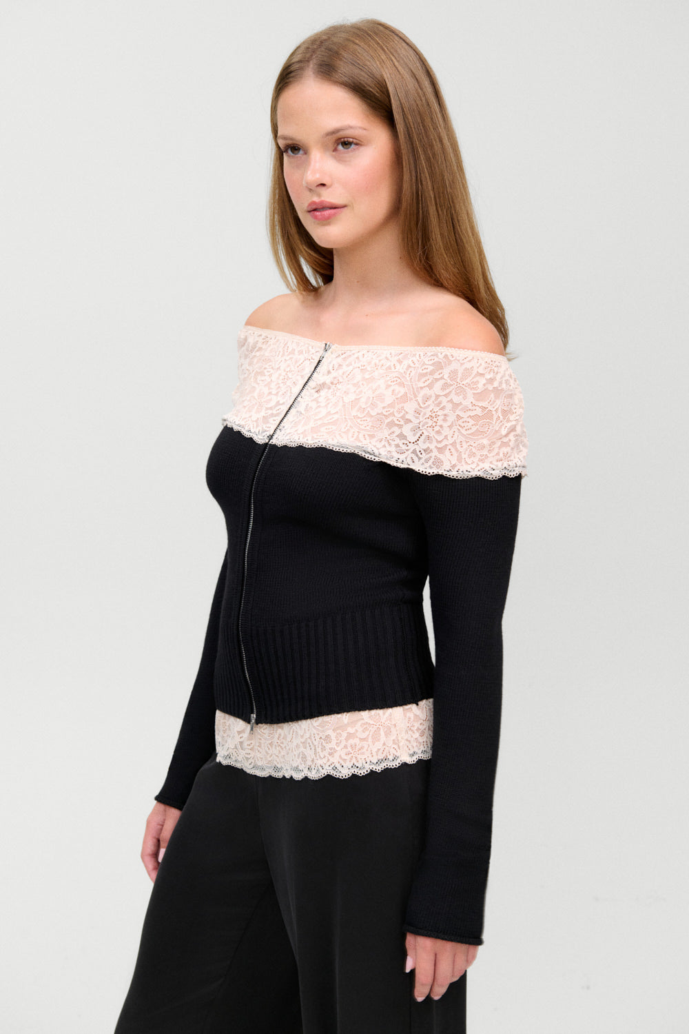 Birdie Lace Knit Cardigan   Evening Lace