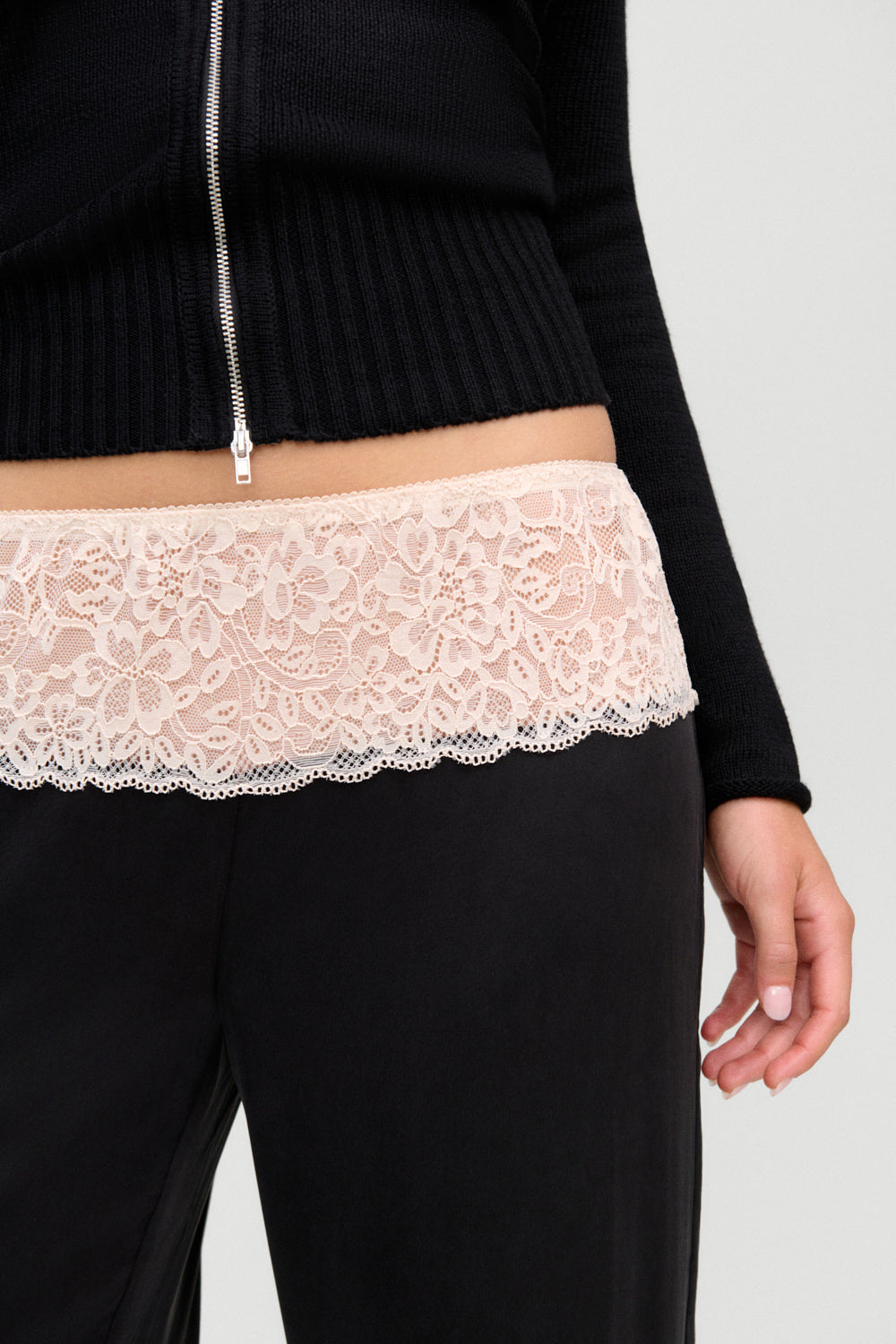 Birdie Lace Silk Pant  Evening Lace