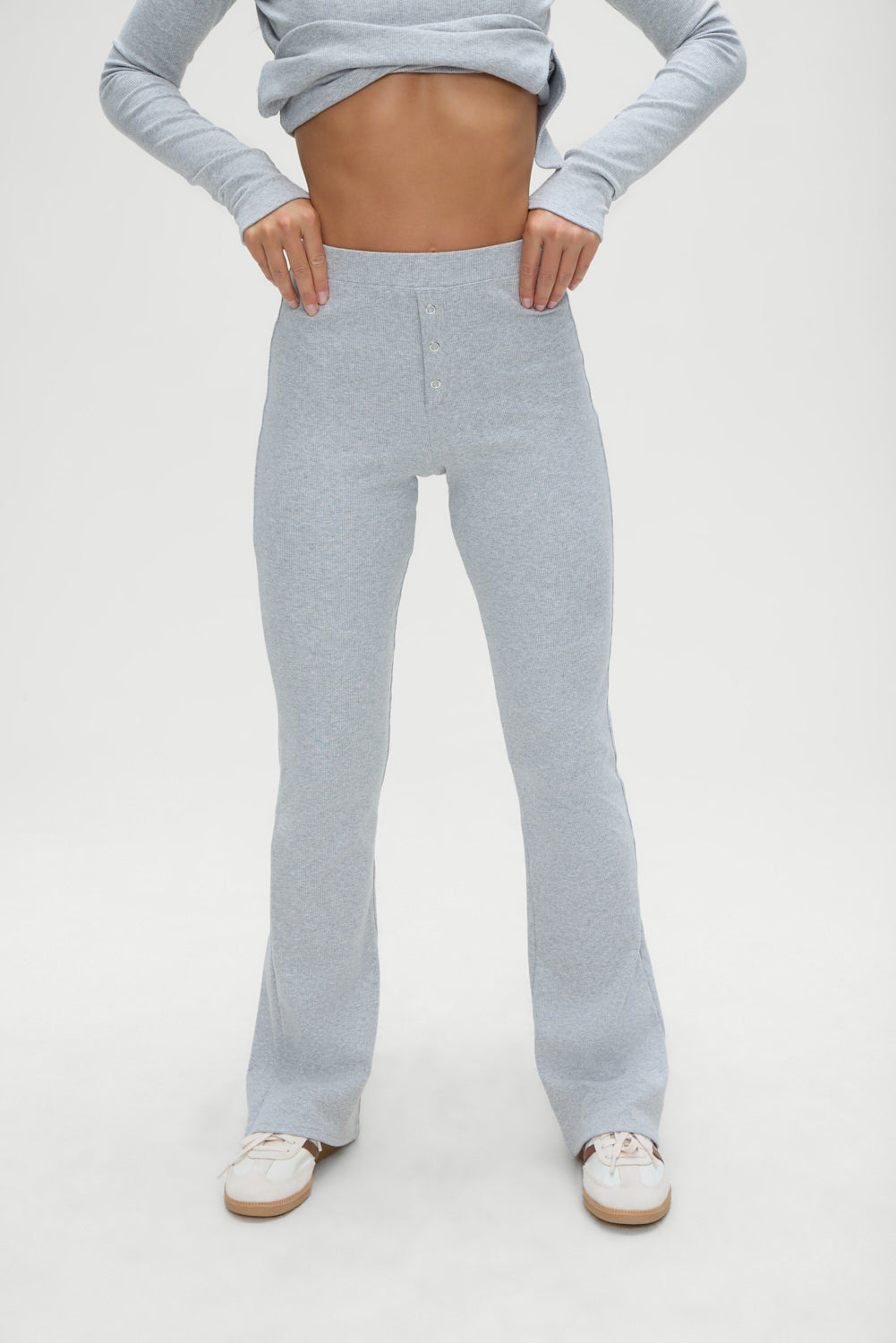 Blair Cotton Pants  Heather Grey