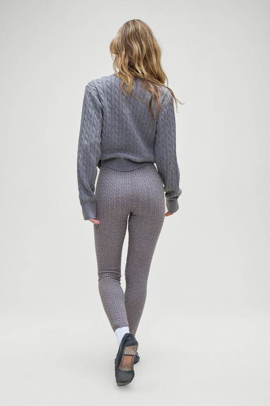 Product-Hover--Bodin cable knit high waisted leggings rain cloud grey