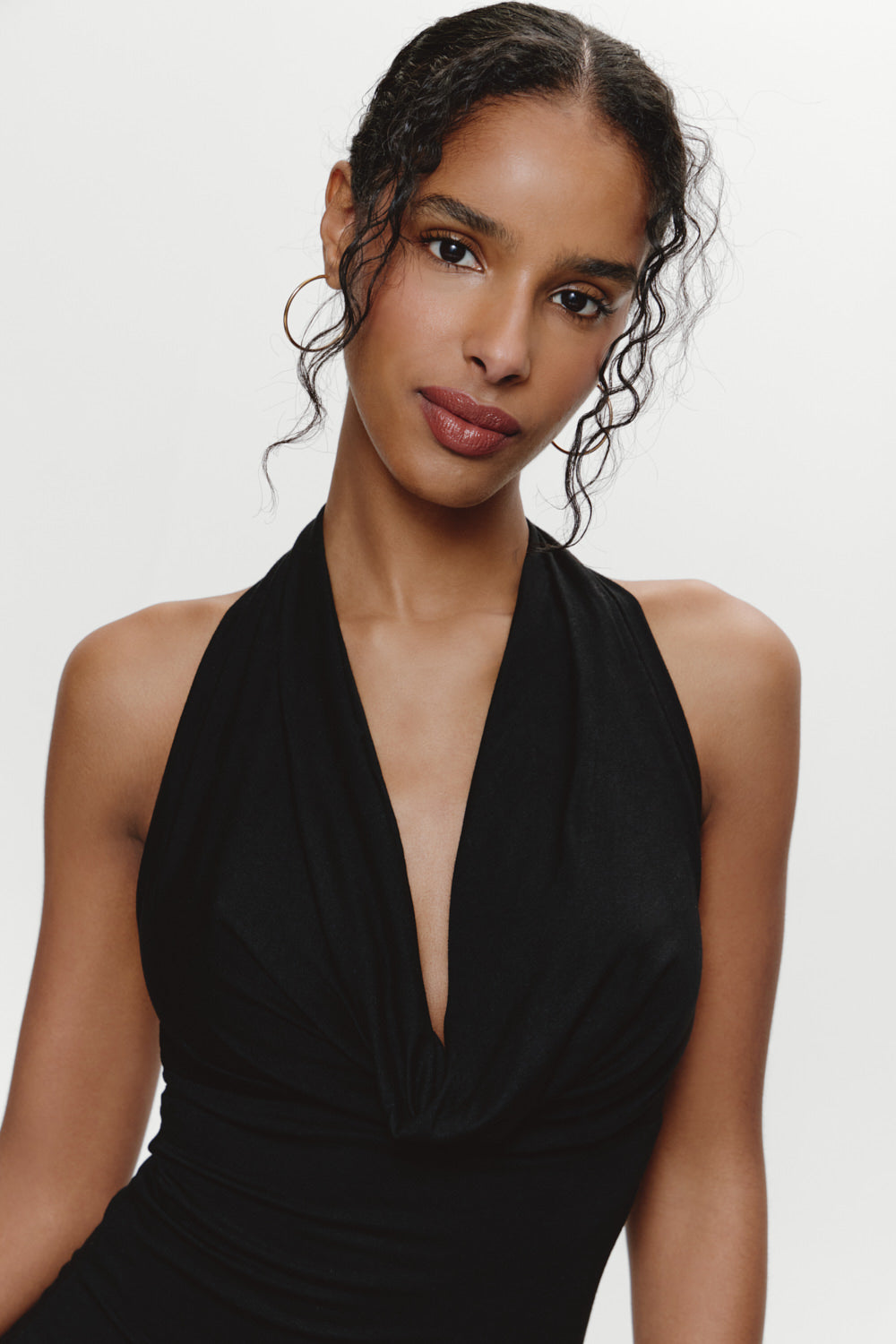 Bowery Cowl Neck Mini Dress - Black Bowery Cowl Neck Mini Dress - Black