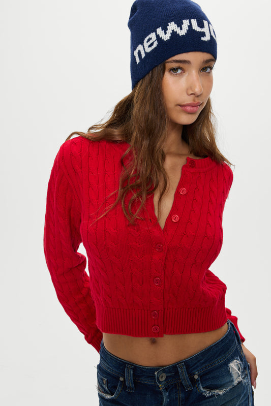 Product--Bundle Up Knit Beanie - Steel NY