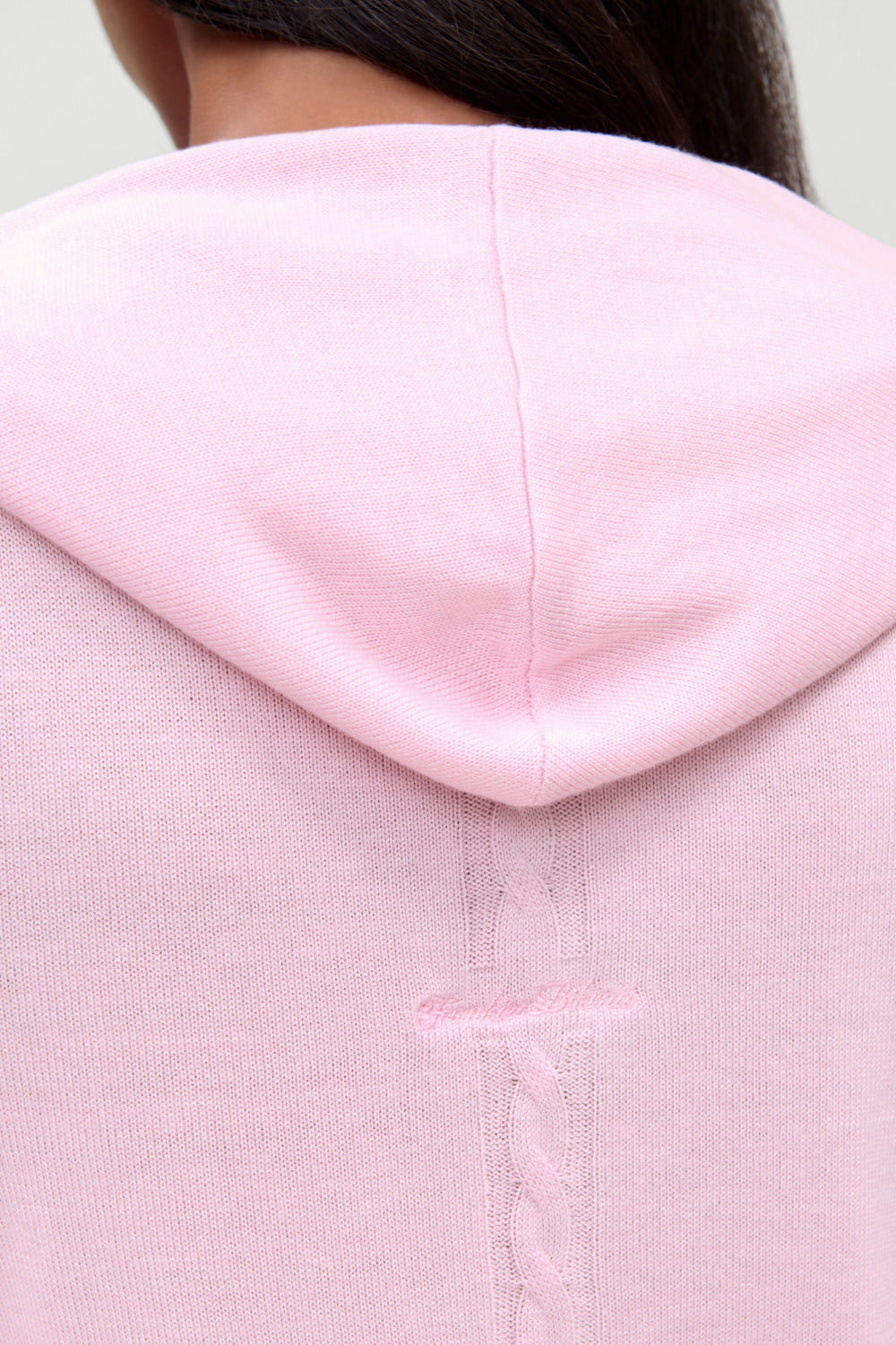 Calvin Knit Zip Up Hoodie  Pillow Pink