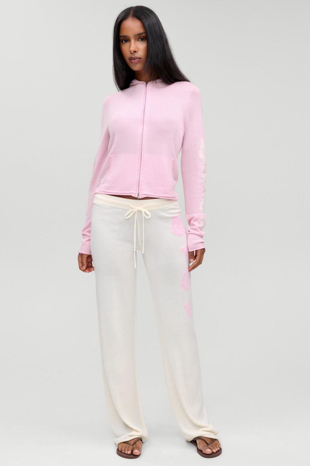 Calvin Knit Lounge Pant  White Bloom