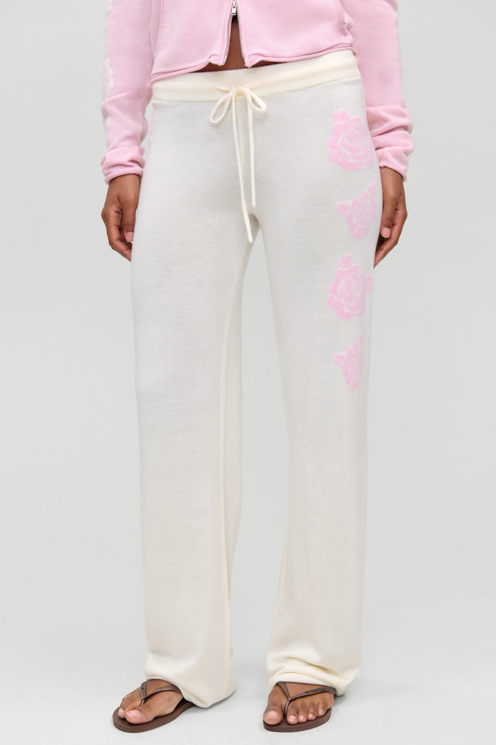 Calvin Knit Lounge Pant  White Bloom