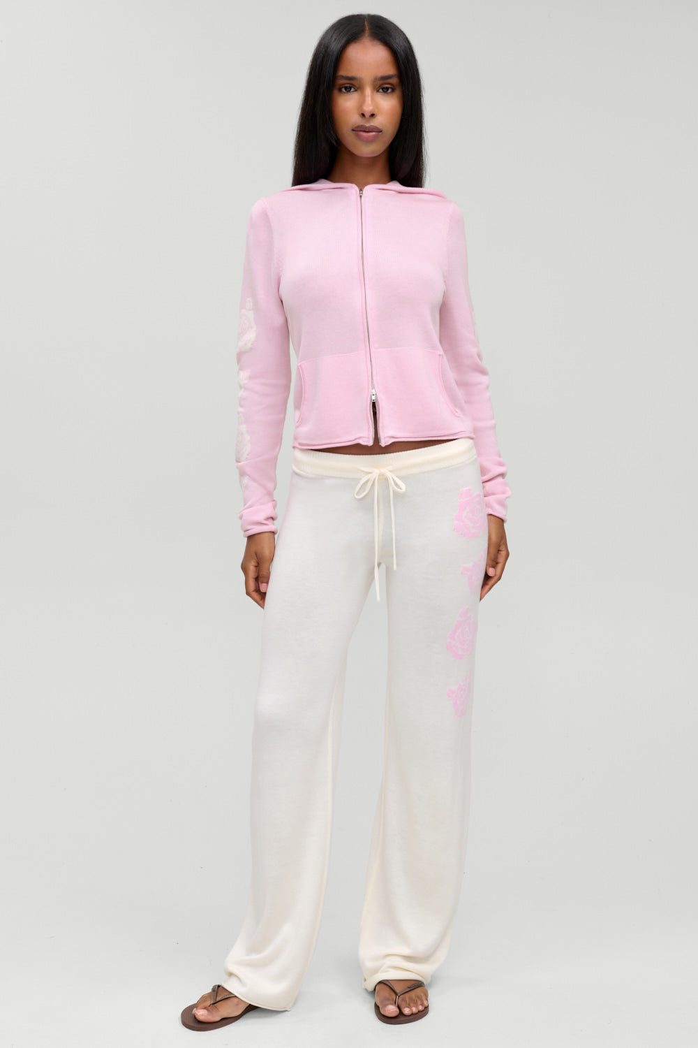 Calvin Knit Lounge Pant  White Bloom