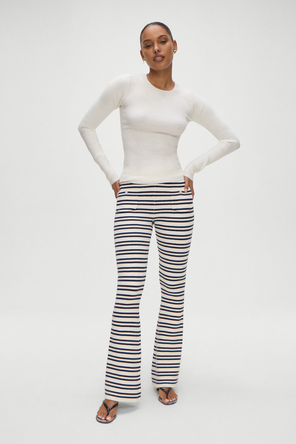 Camden Striped Knit Pants  Starlit Stripe