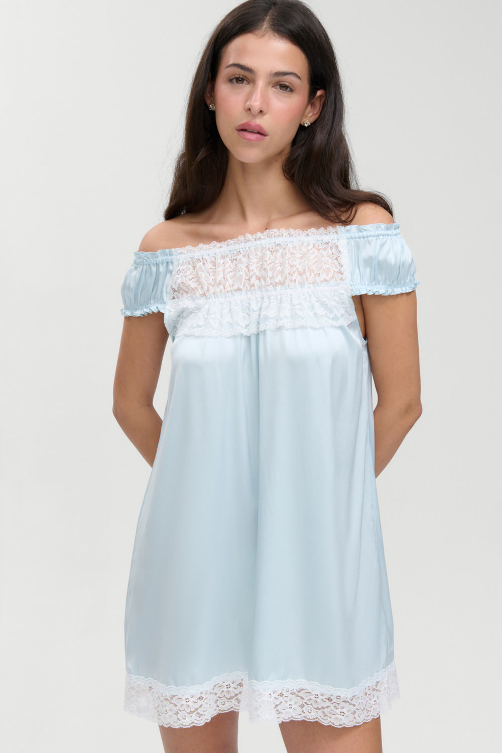 Carlisle Silk Babydoll Dress  Beach Club