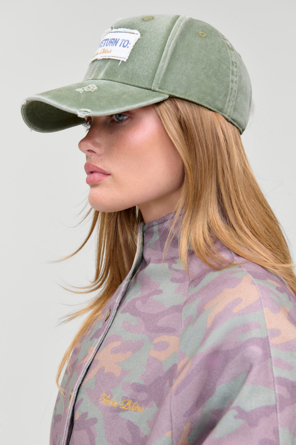 Carolina Distressed Canvas Baseball Cap  Harvest