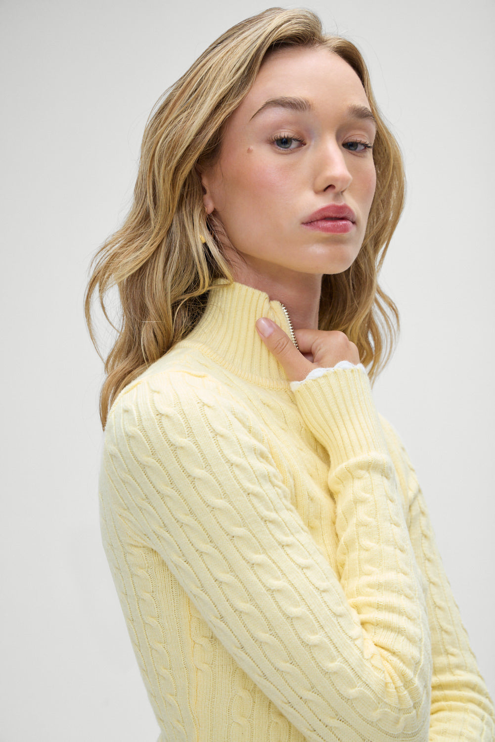 Carter Cable Knit Sweater  Vanilla Sugar