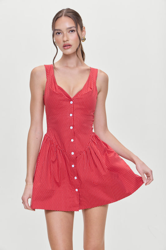 Product--Charlotte Corset Mini Dress Ladybug