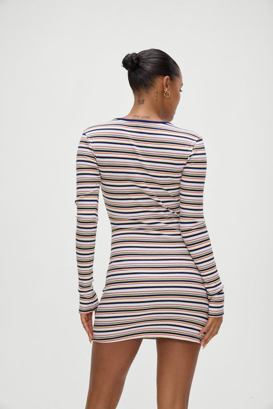 Product-Hover--Chelsea Long Sleeve Mini Dress in Love Stripe