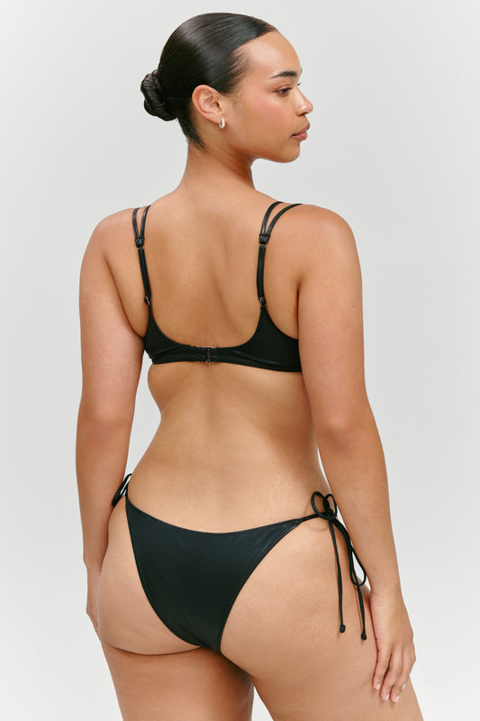 Product--x KHY Cherish Metallic Push Up Bikini Top - Black Chrome