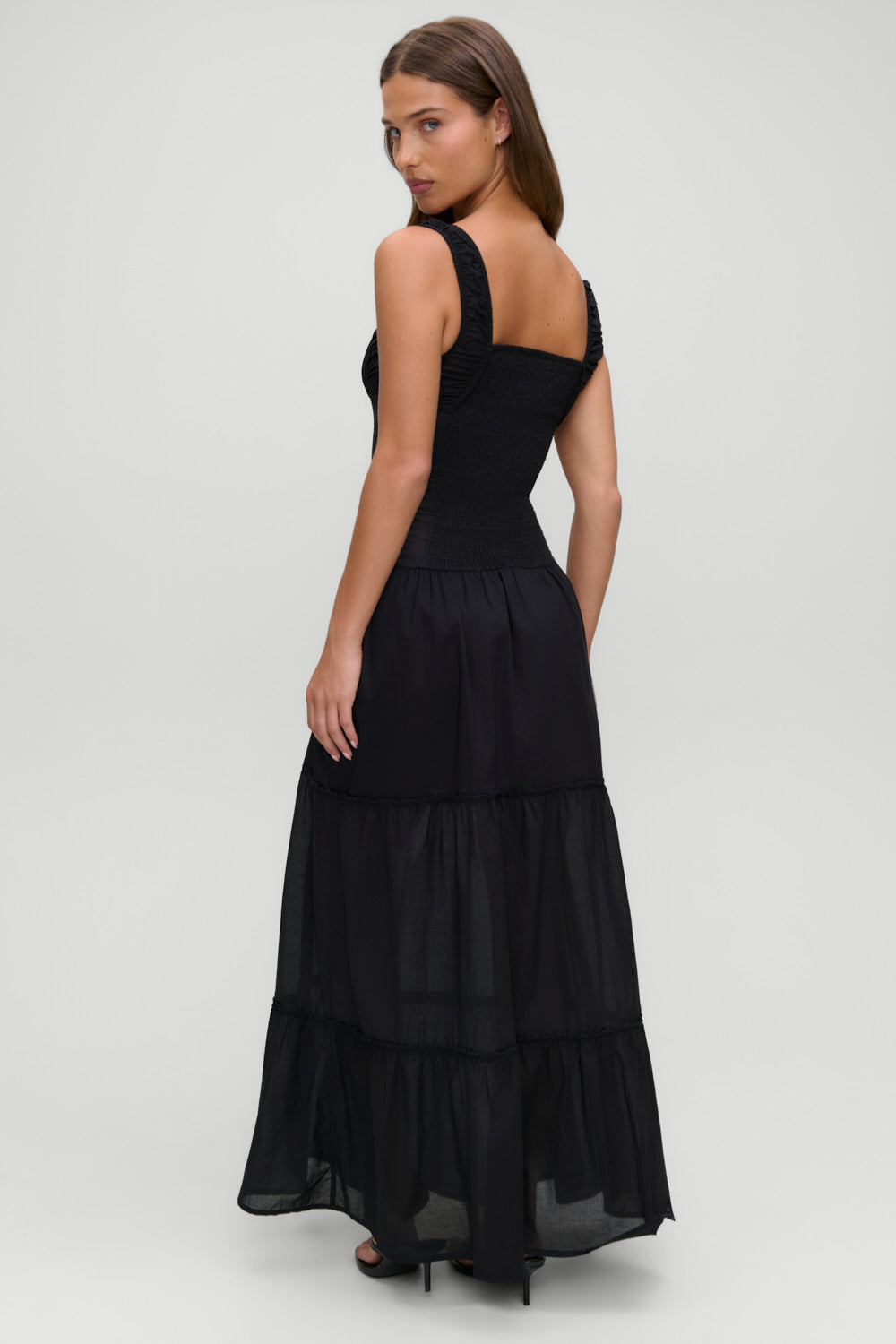 Christabelle Ruffle Maxi Dress  Black
