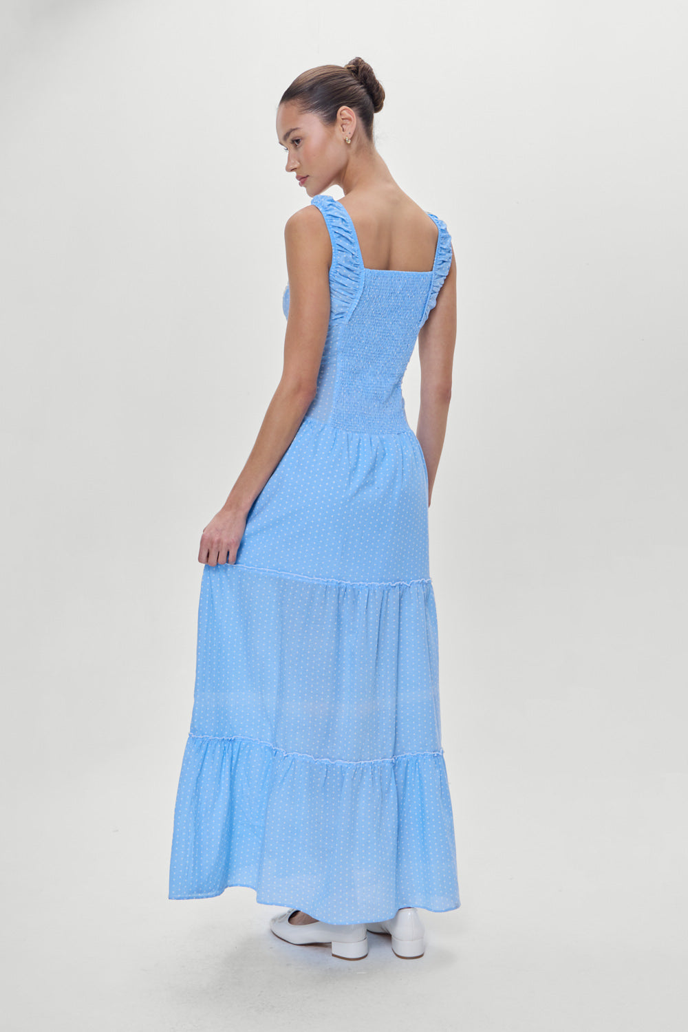 Christabelle Polka Dot Maxi Dress - Raindrop Christabelle Polka Dot Maxi Dress - Raindrop