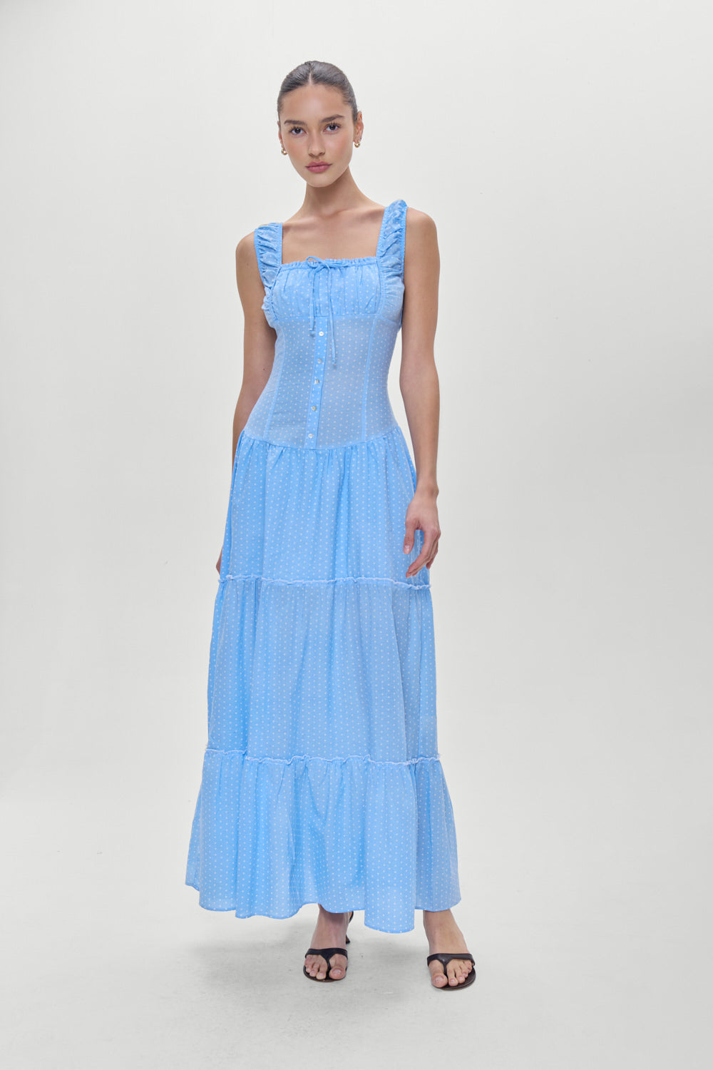 Christabelle Polka Dot Maxi Dress - Raindrop Christabelle Polka Dot Maxi Dress - Raindrop