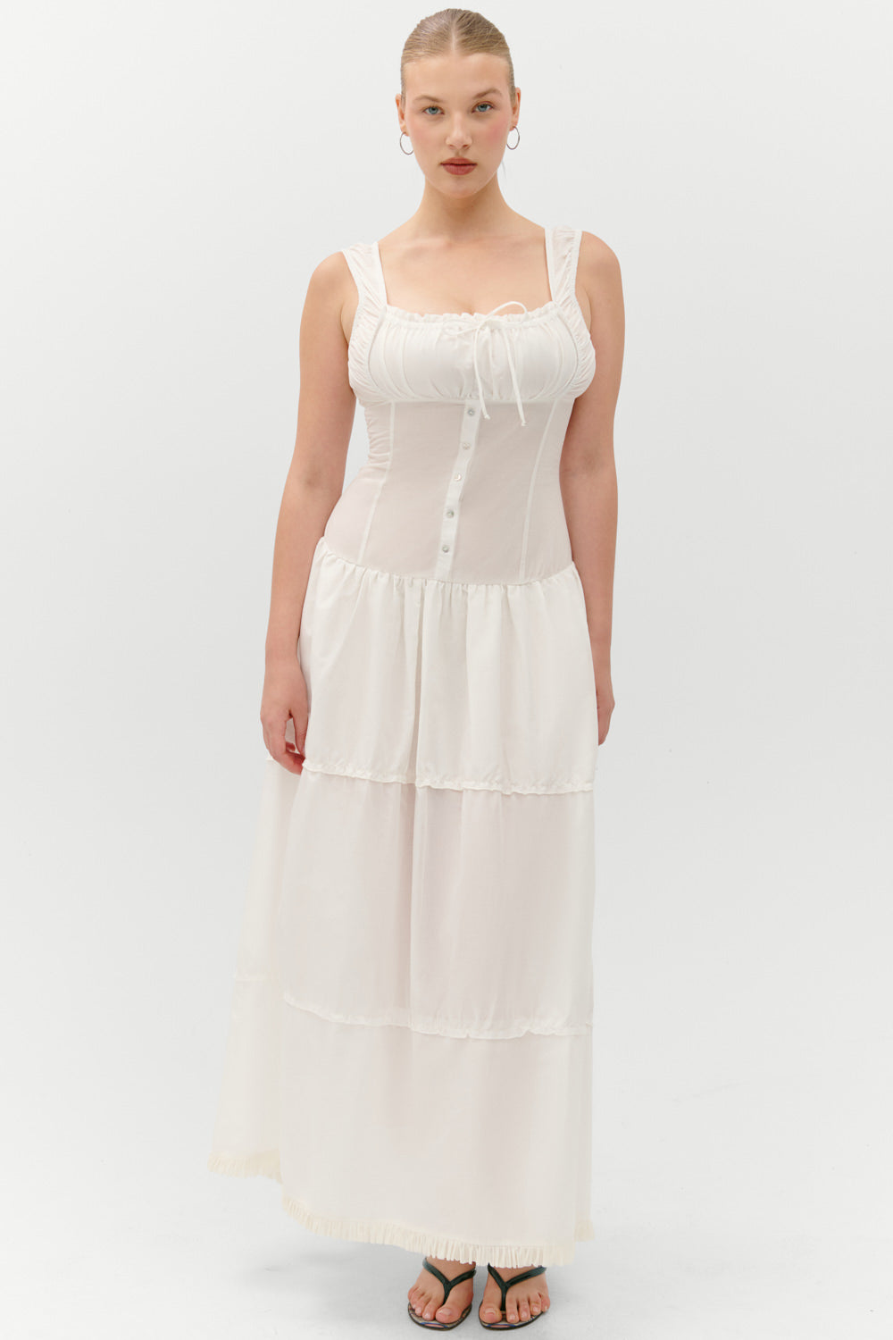 Christabelle Ruffle Maxi Dress  Sunrose
