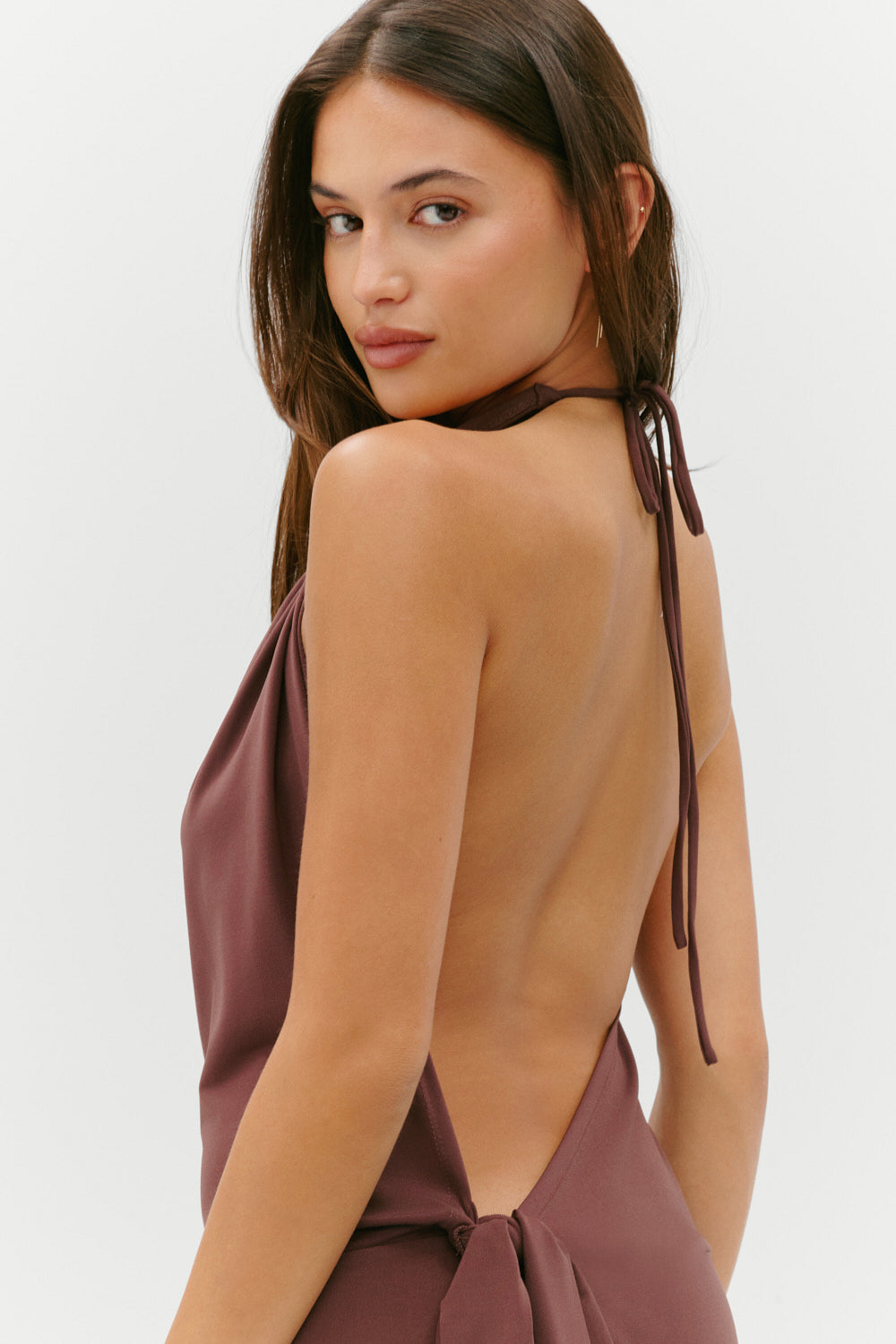 Cindy Wrap Mini Dress  Driftwood