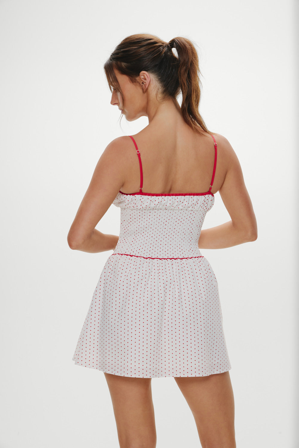 Coast Cotton Mini Dress - Red Dot