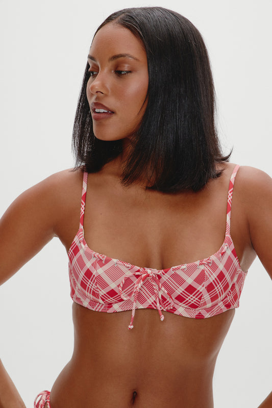 Product-Hover--x BELLA HADID Cola Underwire Bikini Top - Lover's Lane